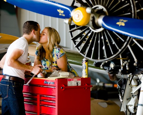 St. Louis Wedding Photography - Engagement Session at St. Louis Downtown Airport